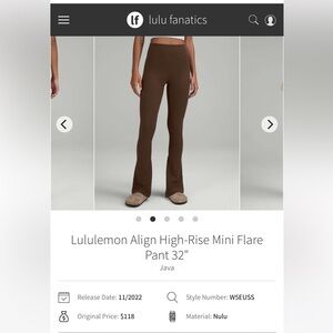 Lululemon Align High-Rise Mini Flare Pant 32"